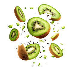 Fototapeta premium Kiwi falling png