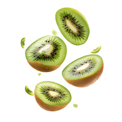 Fototapeta premium Kiwi falling png