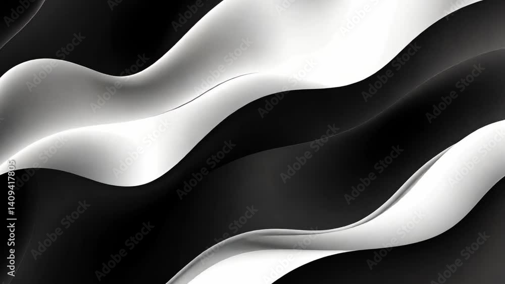 Poster modern abstract design with overlapping black and white circles creates striking pattern, showcasing