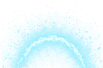 Glowing Electric Arc With Sparkling Particles on Transparent Background