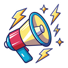 Colorful Cartoon Megaphone