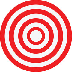 red target with red arrow  Vector Illustration
