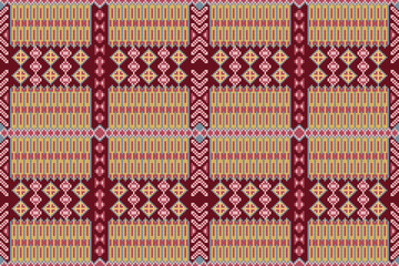 Pixel art wallpaper oriental seamless pattern, Ornament, Ethnic, Geometric ornament, Blanket, Decor style, Rug, Woven carpet fabric, Pattern on Product.