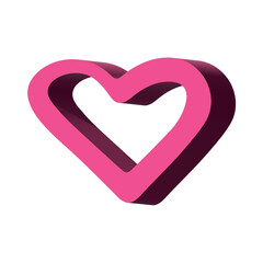 3d heart clipart Single element for design