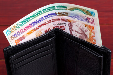 Guinea-Bissau peso in the black wallet