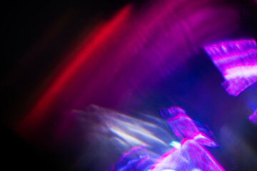 Blur neon light. Lens flare overlay. Bokeh fluorescent flash gleam.