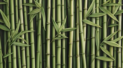 Obraz premium Lush green bamboo forest background
