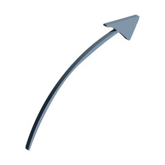 3d arrow symbol. Business clipart. Single element for design
