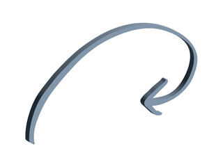 3d arrow symbol. Business clipart. Single element for design