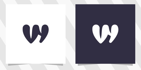 letter vh hv logo design