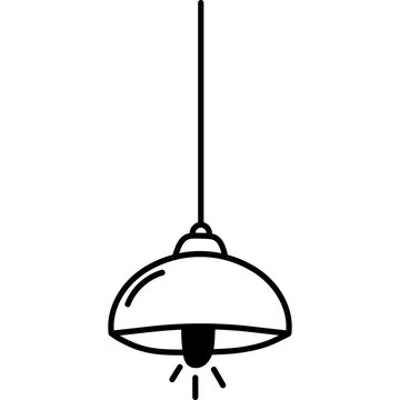 recommend clip art: Hand Drawn Hanging Lamp