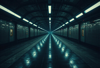 subway station at night