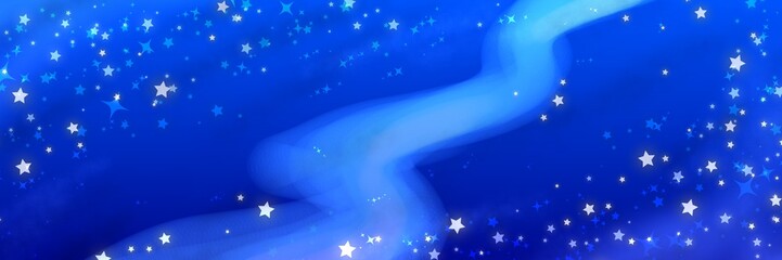 七夕にも使えるTwitter（X）サイズ天の川手描きヘッダーイラスト