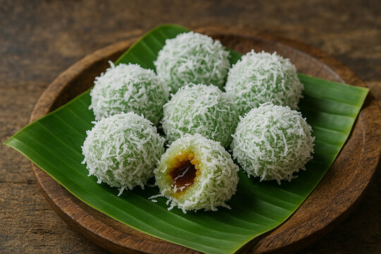 klepon cake kue klepon aren sugar indonesian traditional snack and food