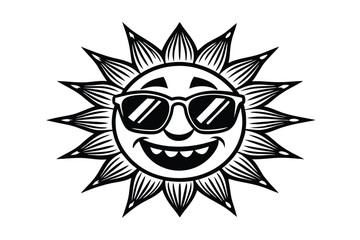 sun in sunglasses