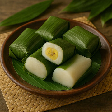nagasari indonesian traditional snack and food banana snack