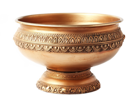 Ghat (Sacred Vessel) for Religious Ceremonies - Isolated on White Background