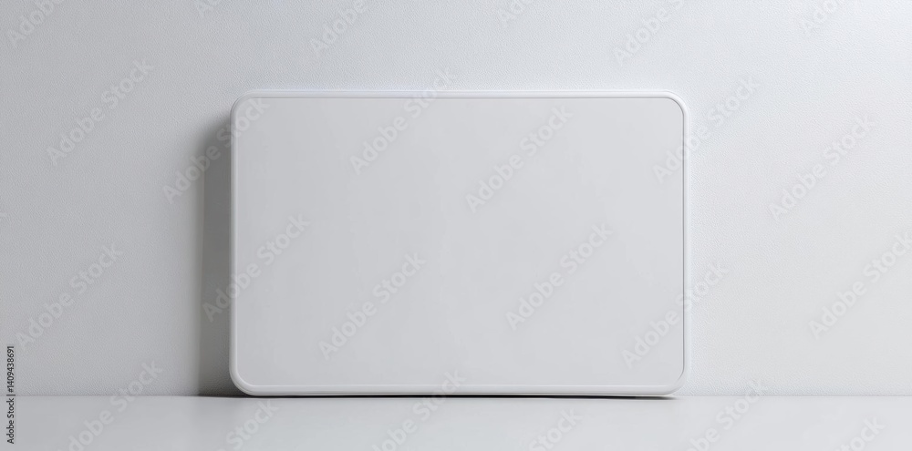 Poster clean white display frame showcase and minimalist background presentation