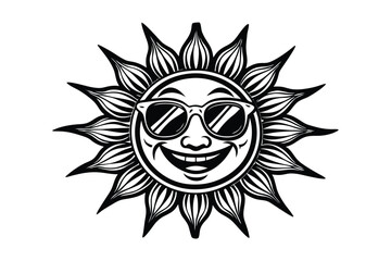 sun in sunglasses