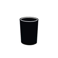 Glass Icon Vector – Clean and Minimalist Drinking Glass Illustration for Beverage, Café, and Kitchen Design Projects