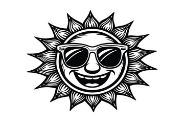 Fototapeta premium sun with glasses
