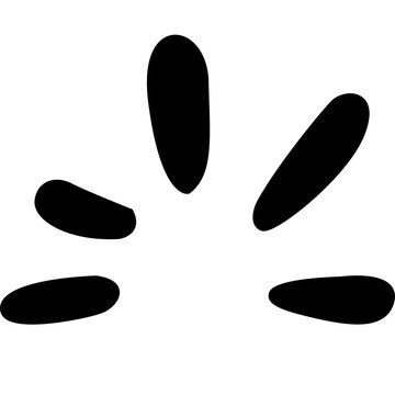 black and white cribble abstract illustration