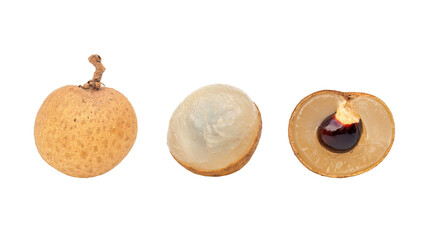 Longan fruit on a white background.