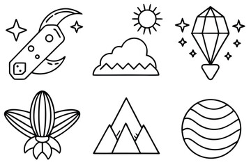 graphic print line art aesthetic for wall display