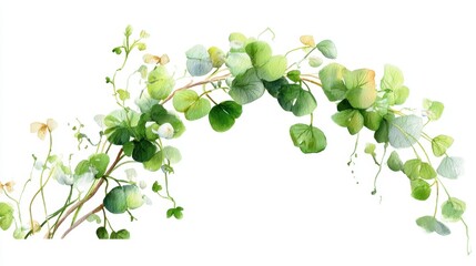 Obraz premium Watercolor clover isolated on white background, Lucky clover leaves with four leaf,Clover flowers background,Patricks day watercolor clipart,Spring flower pattern,St. Patrick s day seamless pattern.