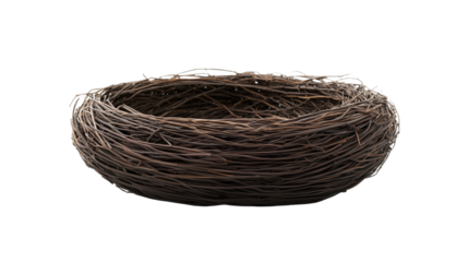 A crescent bonsai pot with rough stone texture, holding a windswept pine bonsai on transparent png background. Ai generated