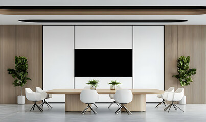 Modern Conference Room Interior with Minimalist Design Elements