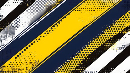 Abstract Diagonal Stripes Grunge Background Yellow Blue Black White