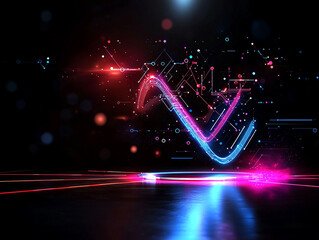 Futuristic geometric plexus background with blue and purple gradient, showing digital connections, network lines, and tech-inspired structure.