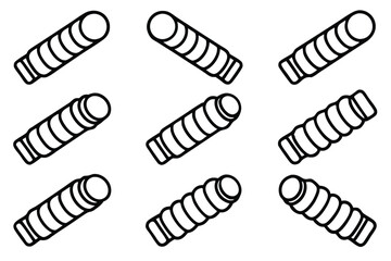 grips line art black and white sketch style