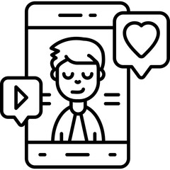 Influencer Icon Vector Element