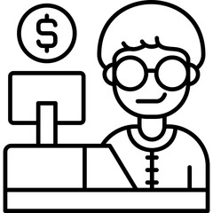 Cashier Icon Vector Element