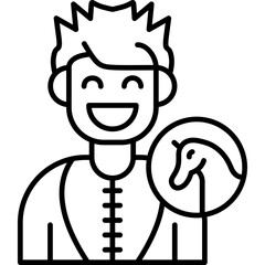 Rider Icon Vector Element
