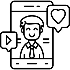 Influencer Icon Vector Element