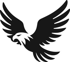 Simple Minimalist Flying Eagle Vector Art, Elegant Eagle Illustration and Design, white or transparent background 