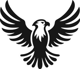 Simple Minimalist Flying Eagle Vector Art, Elegant Eagle Illustration and Design, white or transparent background 
