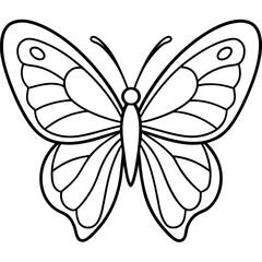 coloring page with a butterfly