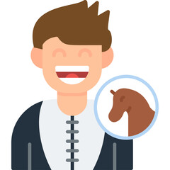 Rider Icon Vector Element