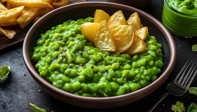 mushy peas recipe traditional english side dish for fish and chips homemade cooking idea