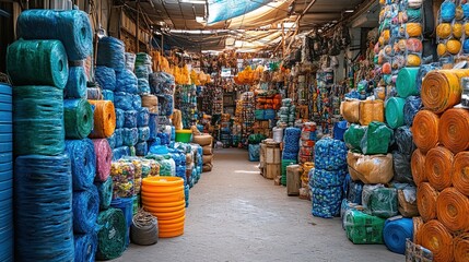 Fototapeta premium Colorful Market Street