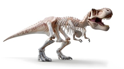 Fossilized Tyrannosaurus Rex Skeleton