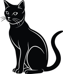 Cat silhouette vector designs 1