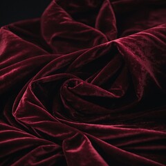 Velvet Fabric Folds in Studio