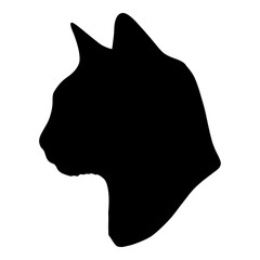 Elegant Cat Silhouette Profile Design Perfect for Pet Lovers and Graphic Design Projects