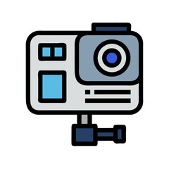 Fototapeta premium Action Camera Icon – Portable Content Creation and Adventure Symbol
