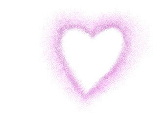 Heart Shape with Pink Fuzzy Edges, Soft Focus, Isolated Background